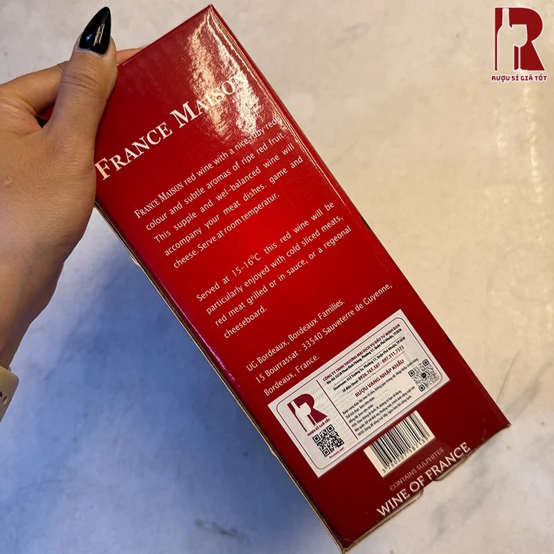 Rượu vang bịch Pháp France Maison 3L phù hợp cho các buổi tiệc tối ấm cúng