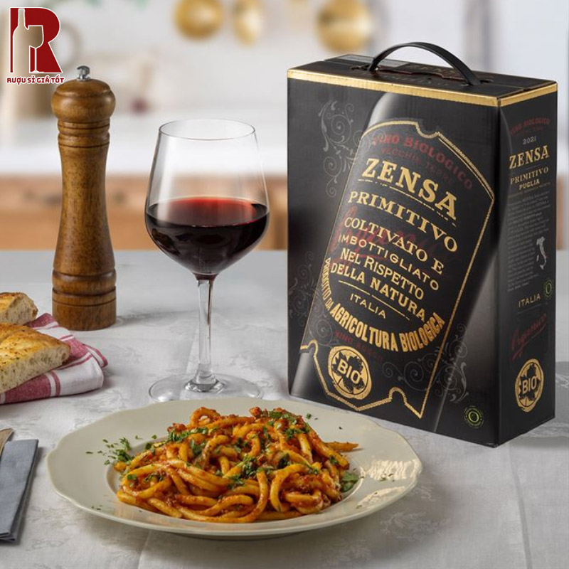 Rượu Vang Zensa Primitivo Organic Puglia IGT với các tầng mùi hương phong phú
