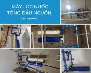 Hình Lắp Đặt Thực Tế Máy Lọc Nước Tổng Đầu Nguồn 3M AP904 Tại Các Căn Hộ Chung Cư