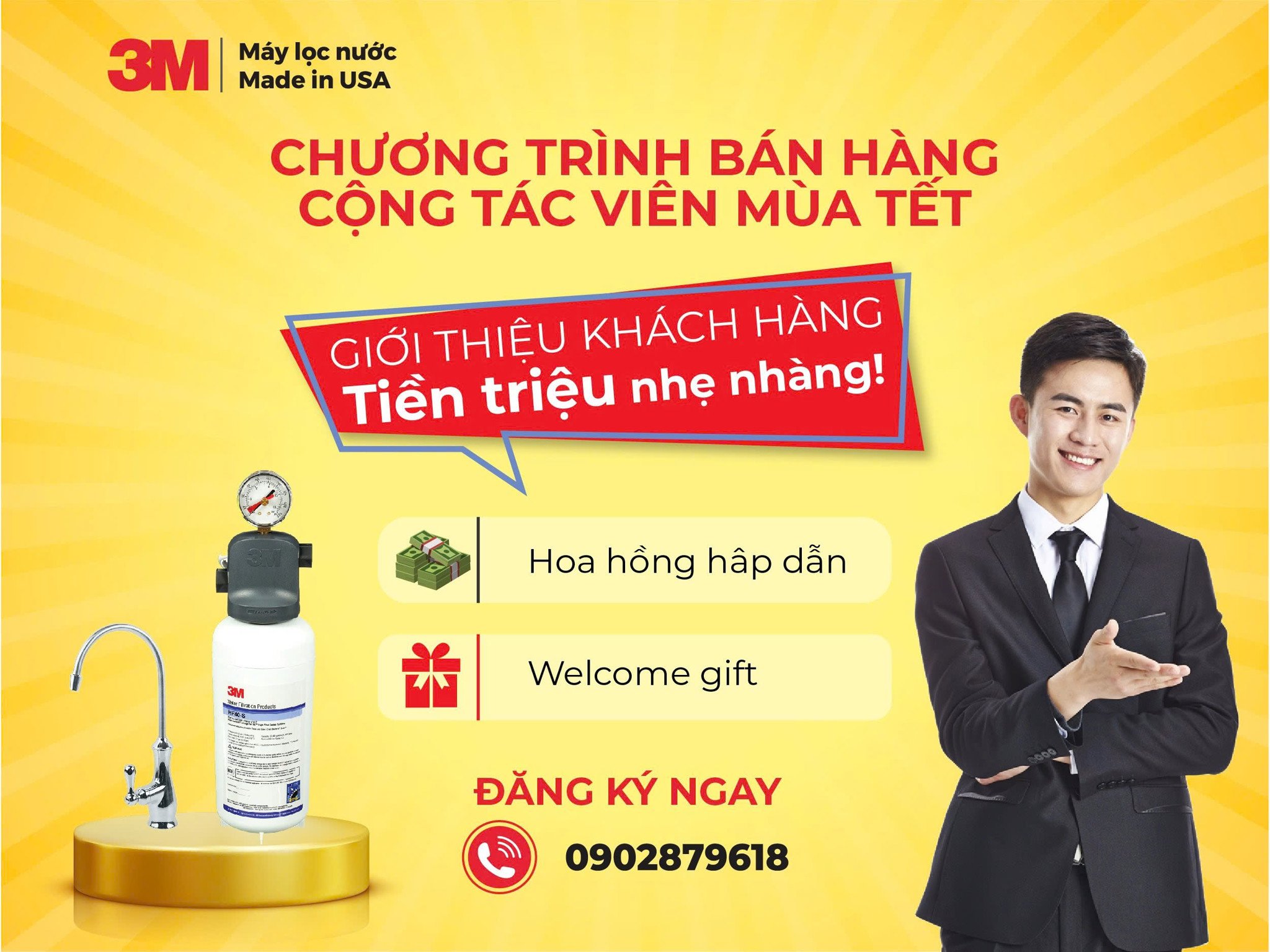 MÁY LỌC NƯỚC 3M - Chương Trình Bán Hàng Cộng Tác Viên Mùa Tết