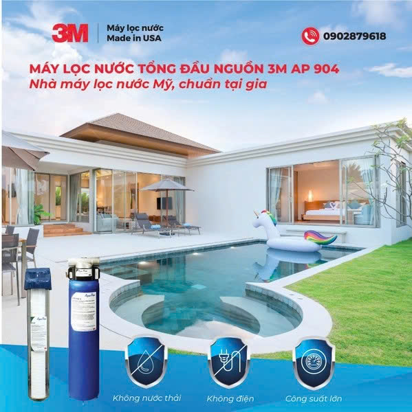 Máy Lọc Nước Tổng Đầu Nguồn 3M AP904 – Giải Pháp Nước Sạch Cho Toàn Bộ Căn Nhà