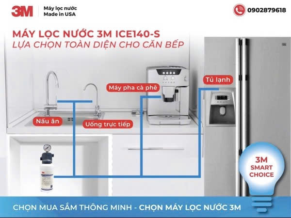 Lựa chọn chăm sóc sức khỏe thông minh với Máy lọc nước 3M