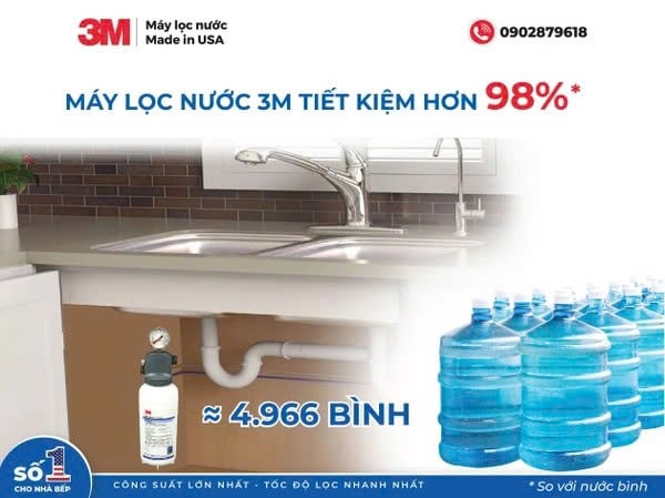 Tiết Kiệm Hơn - Khỏe Mạnh Hơn Với Máy Lọc Nước 3M