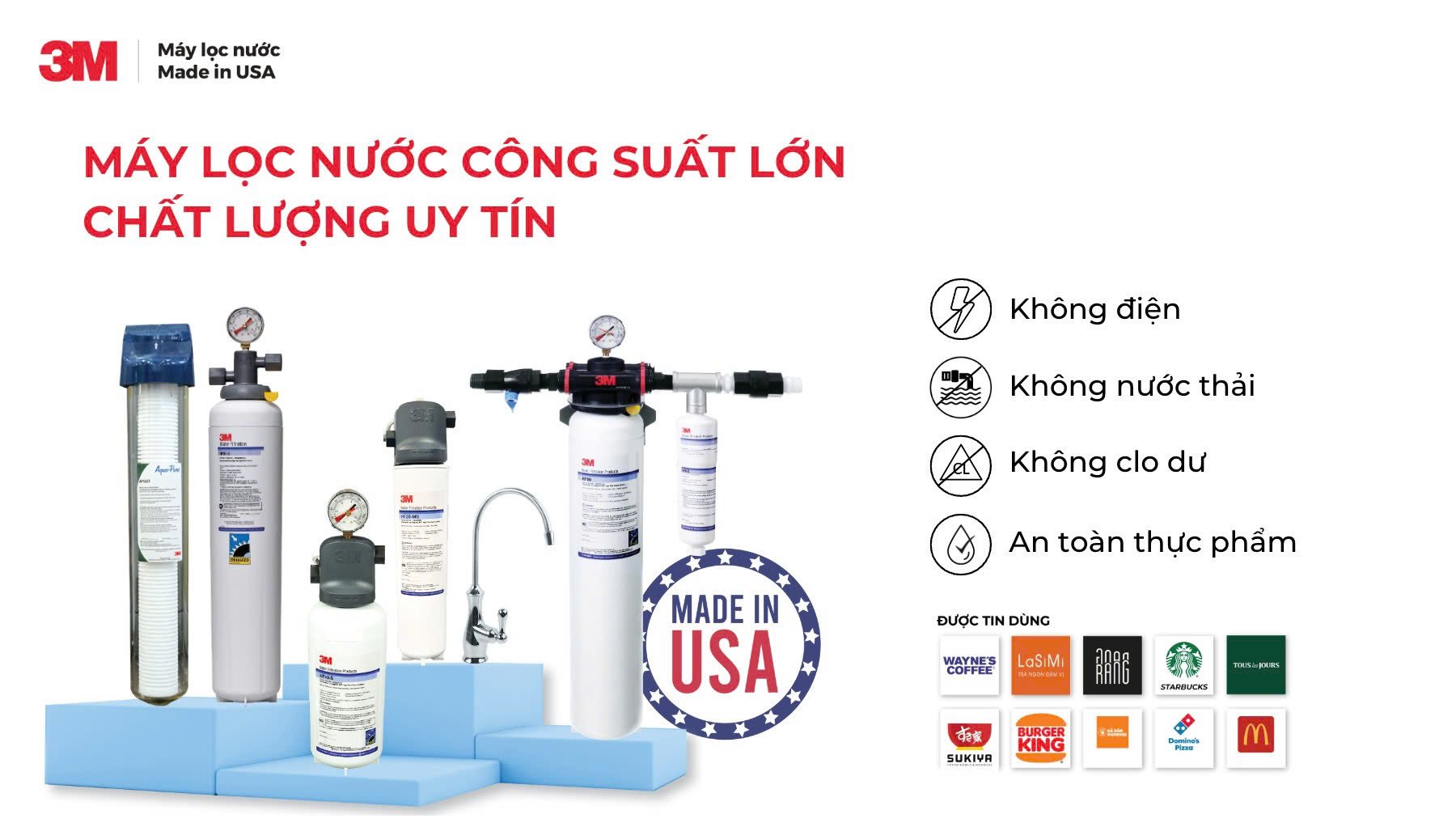 MÁY LỌC NƯỚC 3M CÔNG SUẤT LỚN UY TÍN TẠI HỒ CHÍ MINH