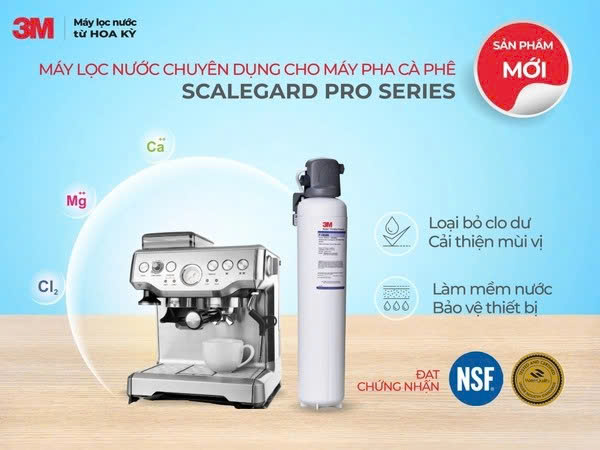 3M ScaleGard Pro Series: Máy lọc nước chuyên dụng cho máy pha cà phê