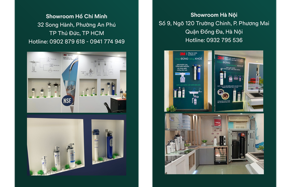 Showroom trưng bày máy lọc nước 3M chính hãng