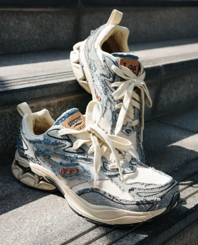 Grid Fusion - Giày và quần denim