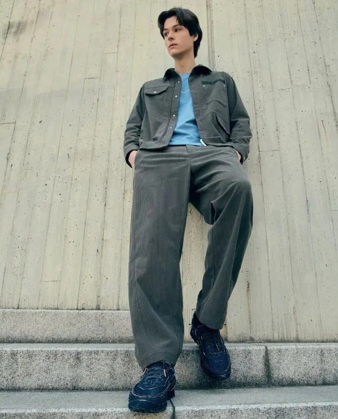 Áo khoác denim phom rộng Lee