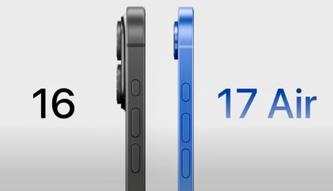 iPhone 17 Air sẽ là chiếc iPhone mỏng nhất trong lịch sử Apple.