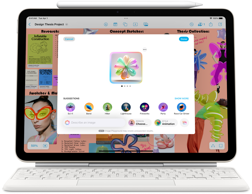 iPad Air mới. Trang bị chip Apple M3 mạnh mẽ. Sẵn sàng cho mọi việc. Được thiết kế cho Apple Intelligence.