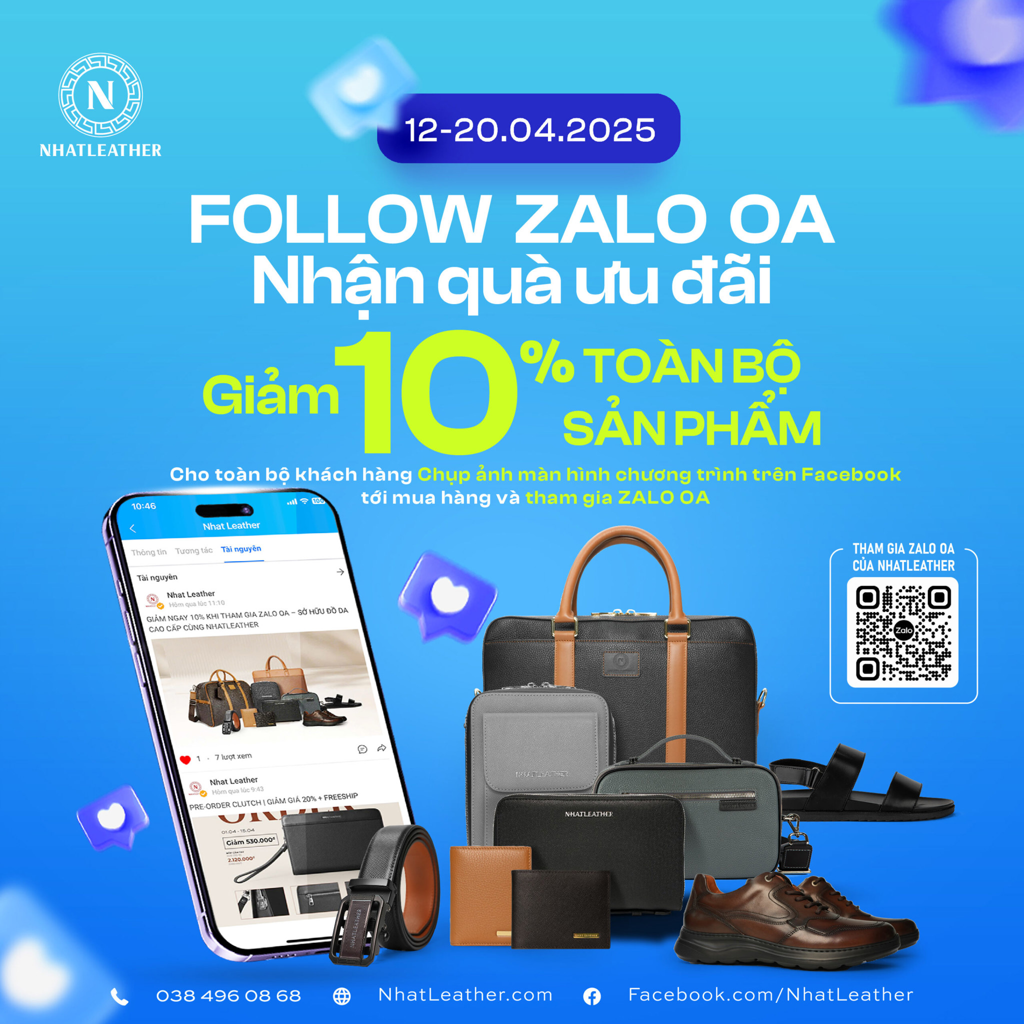 THAM GIA ZALO OA - GIẢM NGAY 10% TOÀN BỘ SẢN PHẨM