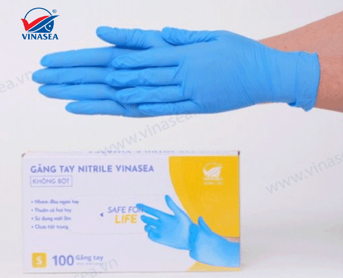 Găng tay Nitrile cho thủy sản thực phẩm