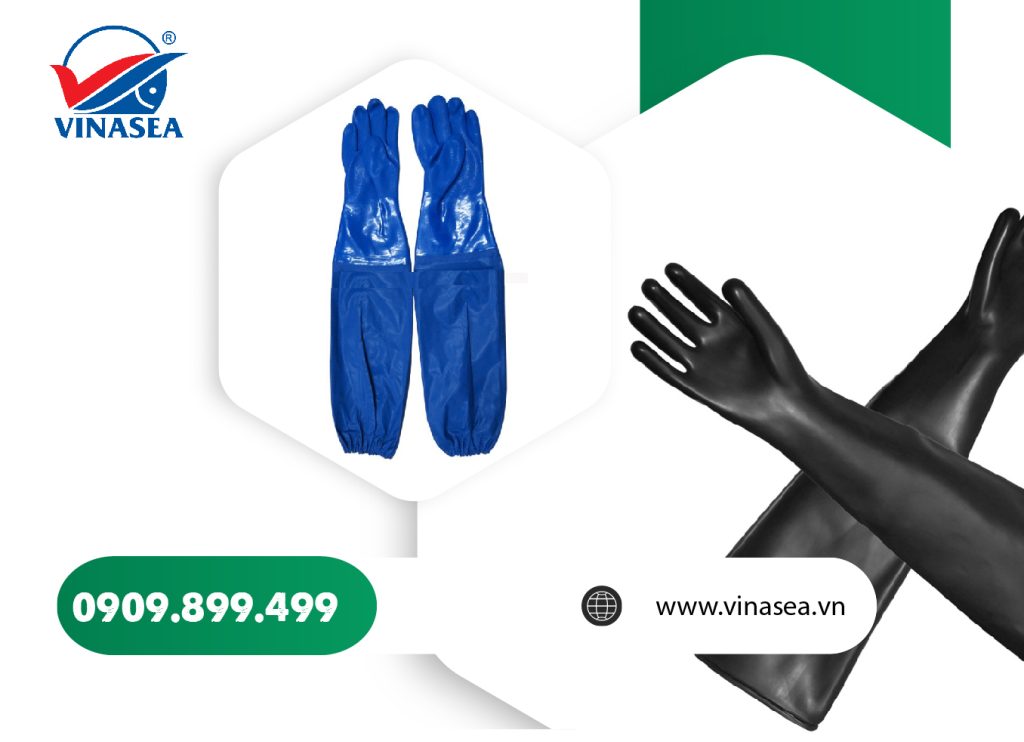 Găng tay cao su dài tới nách