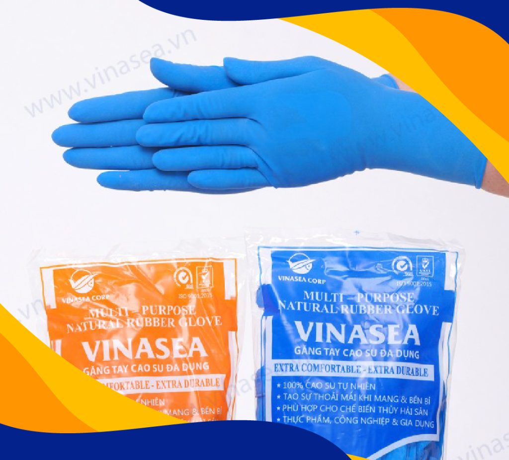 Găng tay cao su dùng trong chế biến thực phẩm