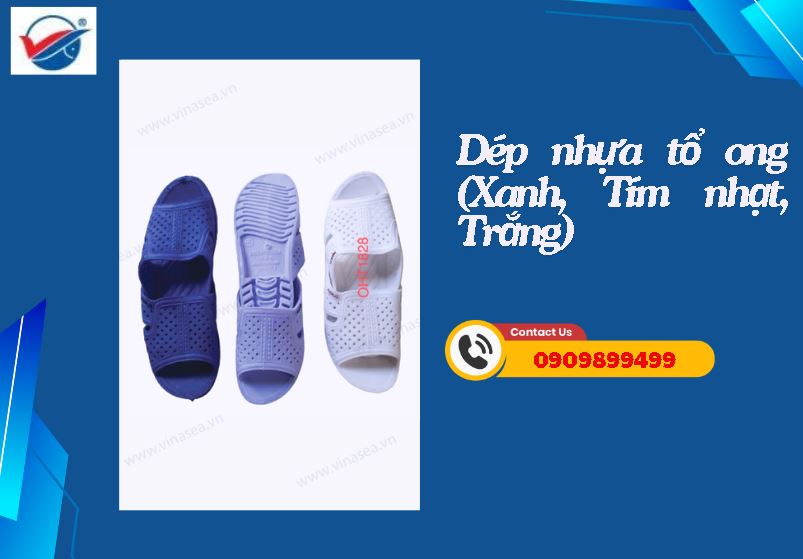 Dép nhựa tổ ong (Xanh, Tím nhạt, Trắng)