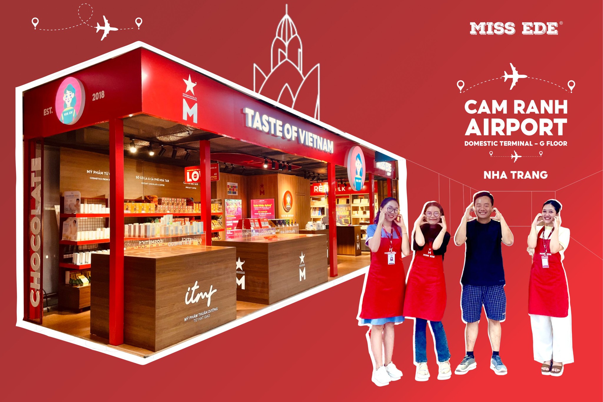 Cửa hàng sô cô la đầu tiên của Buôn Ma Thuột đi vào hoạt động tại một sân bay quốc tế.