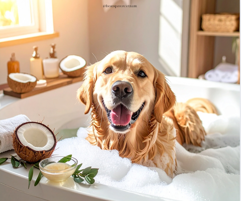 Sữa tắm cho chó bị viêm da có thành phần thiên nhiên lành tính - Giải pháp an toàn cho thú cưng của bạn
