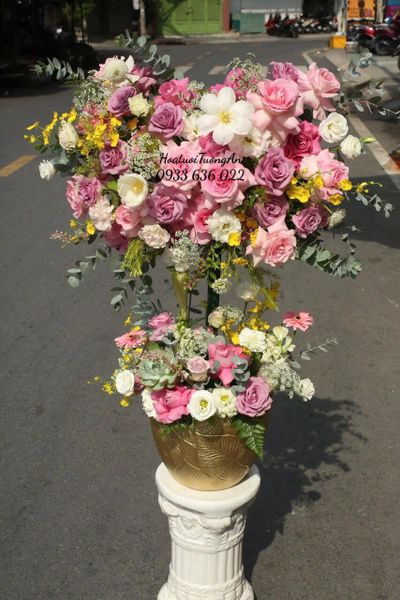 Bình Hoa 2 Tầng