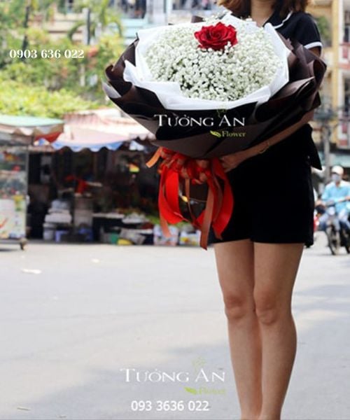 Bó Hoa Baby Mix Hồng Đỏ
