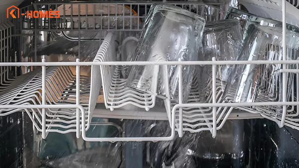 Vật dụng rửa xong vẫn còn đọng nước do lựa chọn chương trình rửa sấy không phù hợp