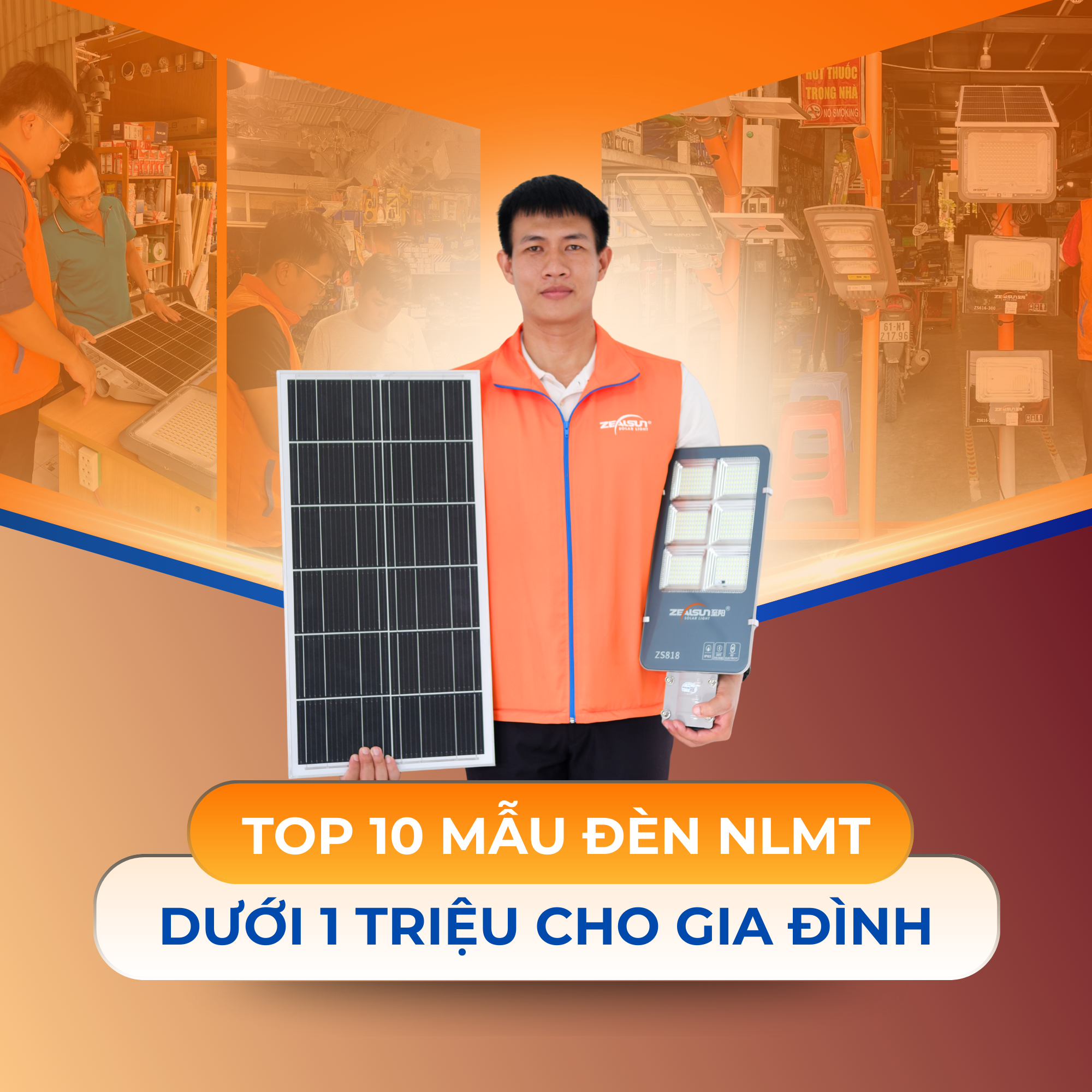 Top 10 đèn NLMT giá rẻ dưới 1 triệu cho gia đình Việt (2025)