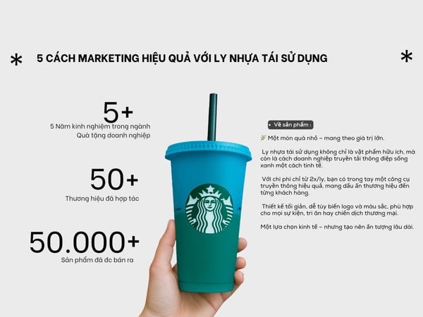 5 CÁCH MARKETING HIỆU QUẢ CHO DOANH NGHIỆP VỚI LY NHỰA TÁI SỬ DỤNG