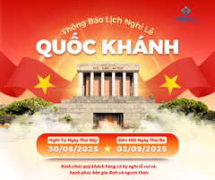 
    











    



        
    

THÔNG BÁO NGHỈ LỄ QUỐC KHÁNH 2/9/2025

