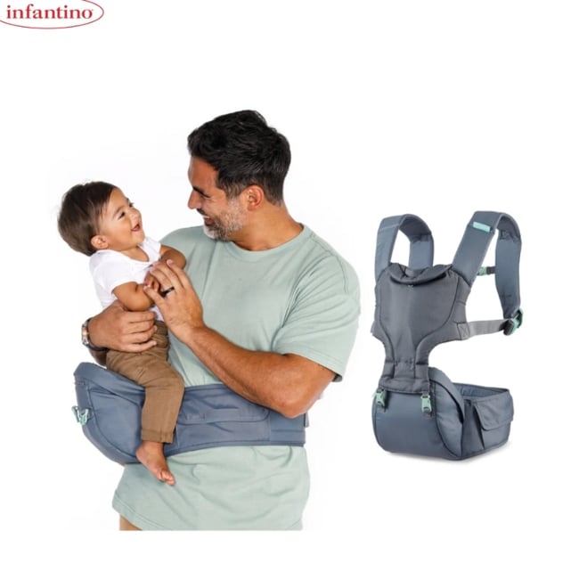 ĐỊU TRỢ LỰC INFANTINO 5 TƯ THẾ CÓ BỆ NGỒI - HIP RIDER PLUS 5 IN 1 CHO BÉ TỪ SƠ SINH