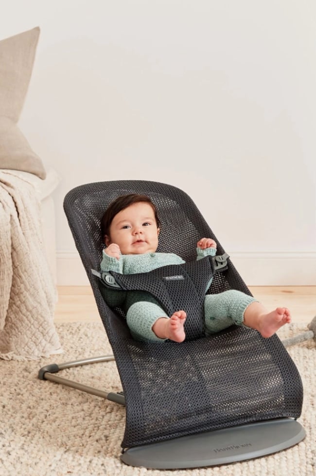 GHẾ RUNG BABY BJORN BOUNCER BLISS - MÀU ANTHRACITE/VẢI LƯỚI MESH