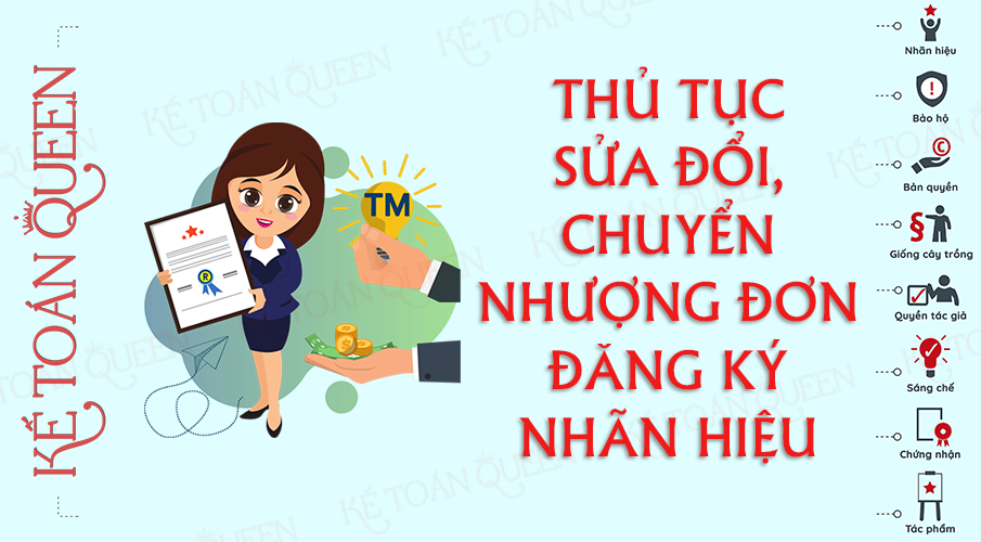 Thủ tục sửa đổi, chuyển giao đơn đăng ký nhãn hiệu