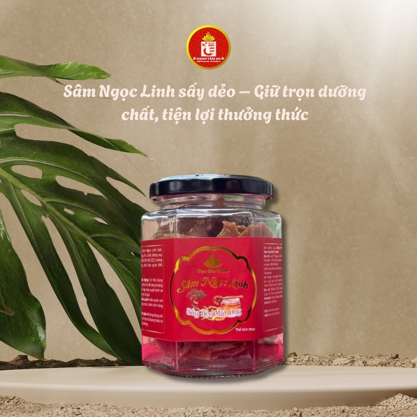 Sâm Ngọc Linh sấy dẻo – Giữ trọn dưỡng chất, tiện lợi thưởng thức