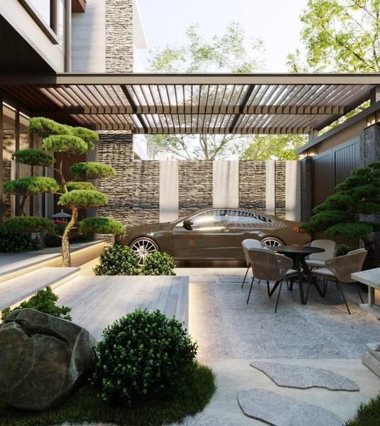 Giải pháp chiếu sáng cây xanh vườn villa