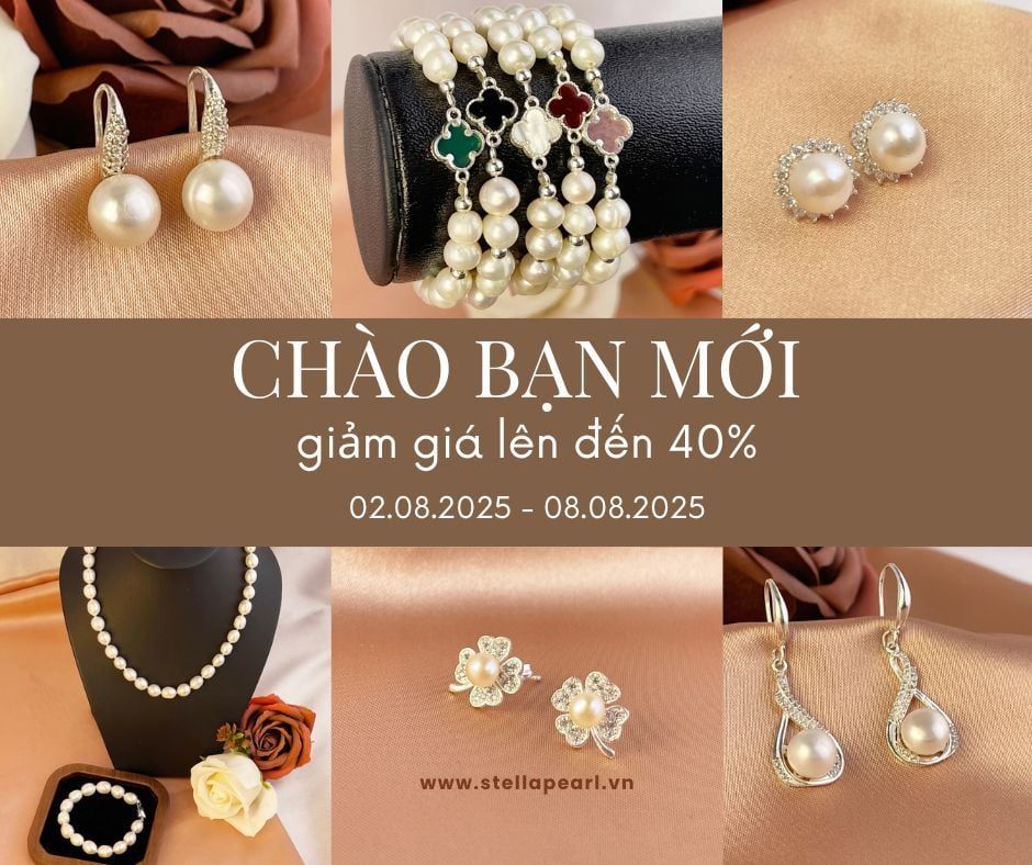 Stella Pearl tung ưu đãi 20% trang sức ngọc trai cho khách hàng mới