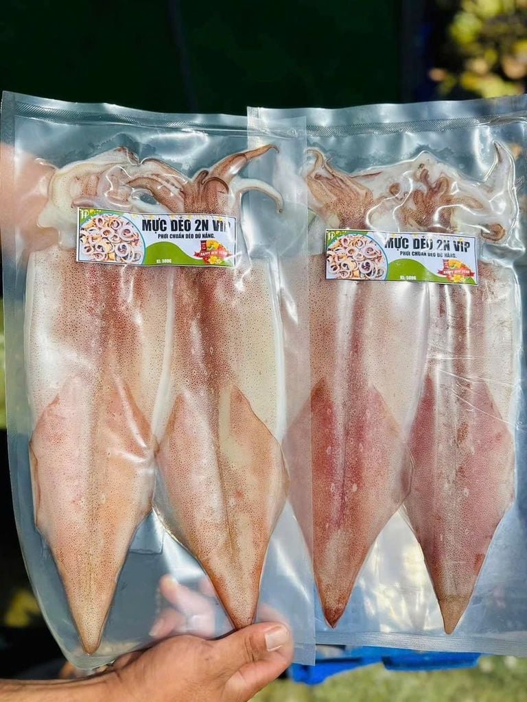 Mực ống dẻo 2 nắng vip